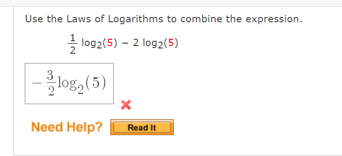 Solved Use the Laws of Logarithms to combine the expression. | Chegg.com