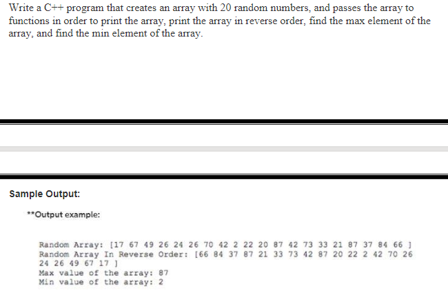 Solved Write a C++ program that creates an array with 20 | Chegg.com