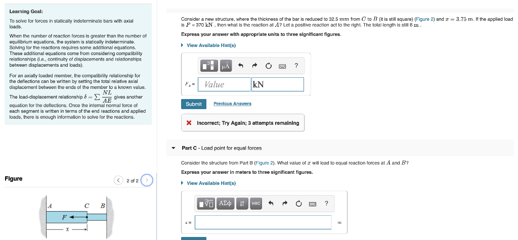 Solved Learning Goal: To solve for forces in statically | Chegg.com