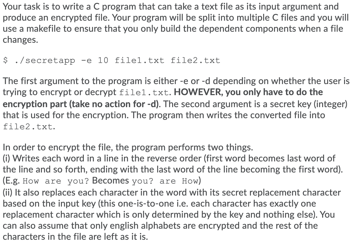 Solved Your task is to write a C program that can take a | Chegg.com