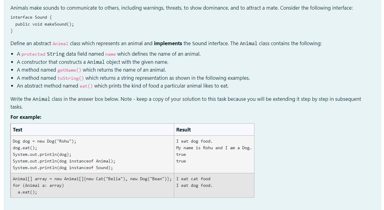 Solved for java:so i start with the code like this, abstract | Chegg.com