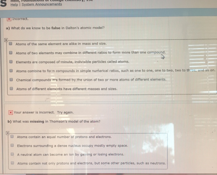 Solved Help I System Announcemen XI I ncorrect. a) What do | Chegg.com