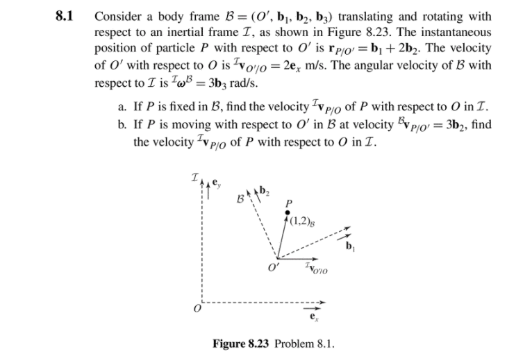 Solved 8.1 Consider A Body Frame B = (0', Bị, B2, Bz) | Chegg.com