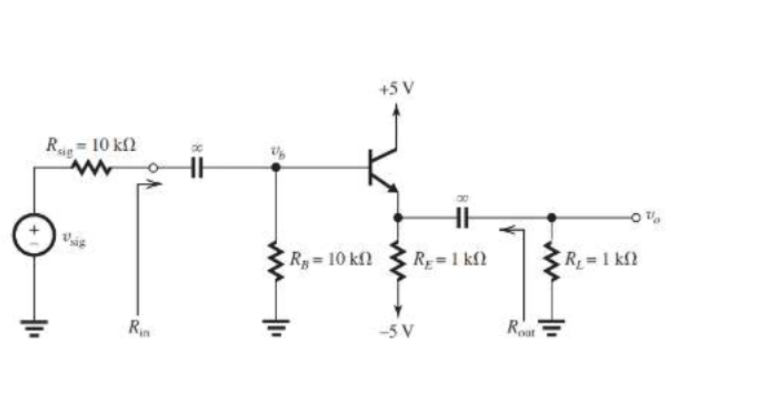 Solved The transistor in the emitter follower (refer to | Chegg.com