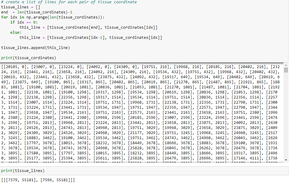 Solved Python I want to create lines using | Chegg.com