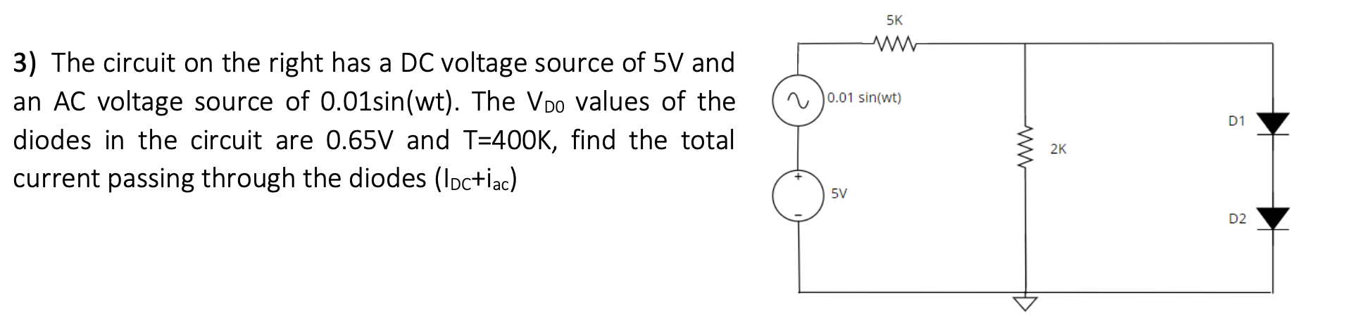 Solved 3) The circuit on the right has a DC voltage source | Chegg.com