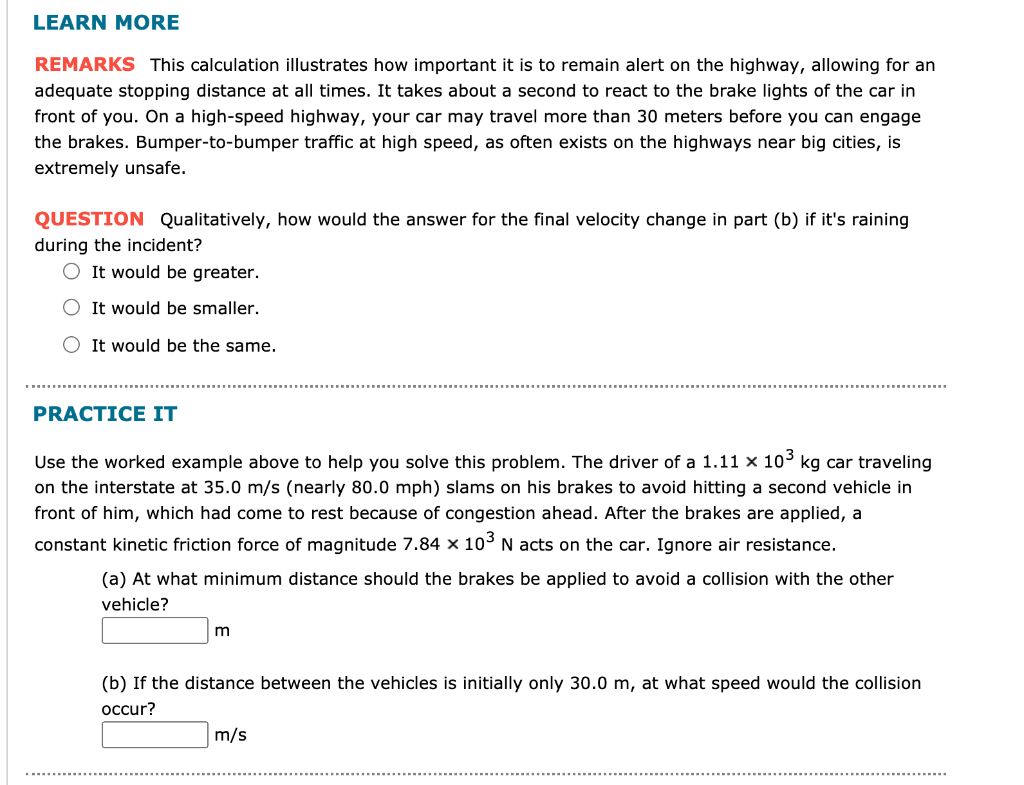 Collision Analysis Example Solved EXAMPLE 5.3 Collision Analysis Consider the following | Chegg.com
