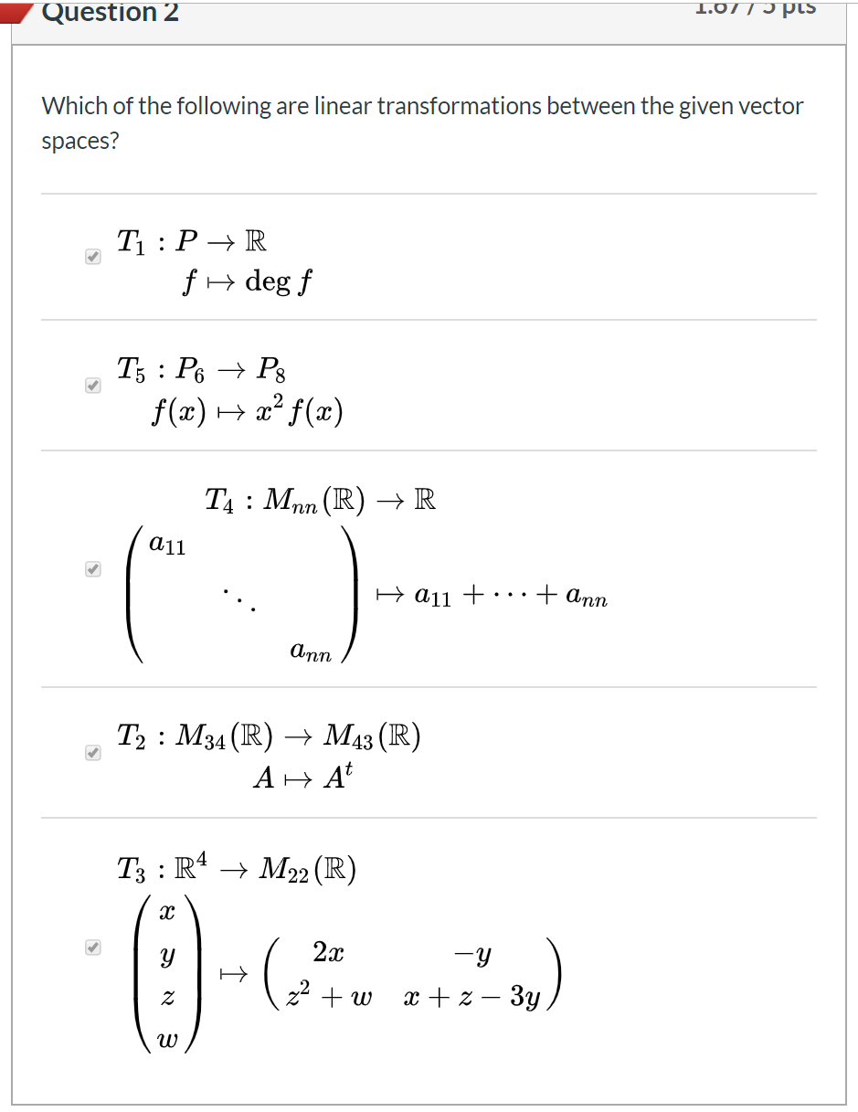 Solved Question 2 1 07 Pcs Which Of The Following Are Lin Chegg Com