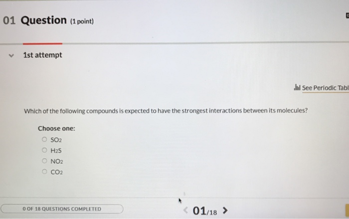 Solved 01 Question (1 point) 1st attempt l See Periodic Tabl | Chegg.com
