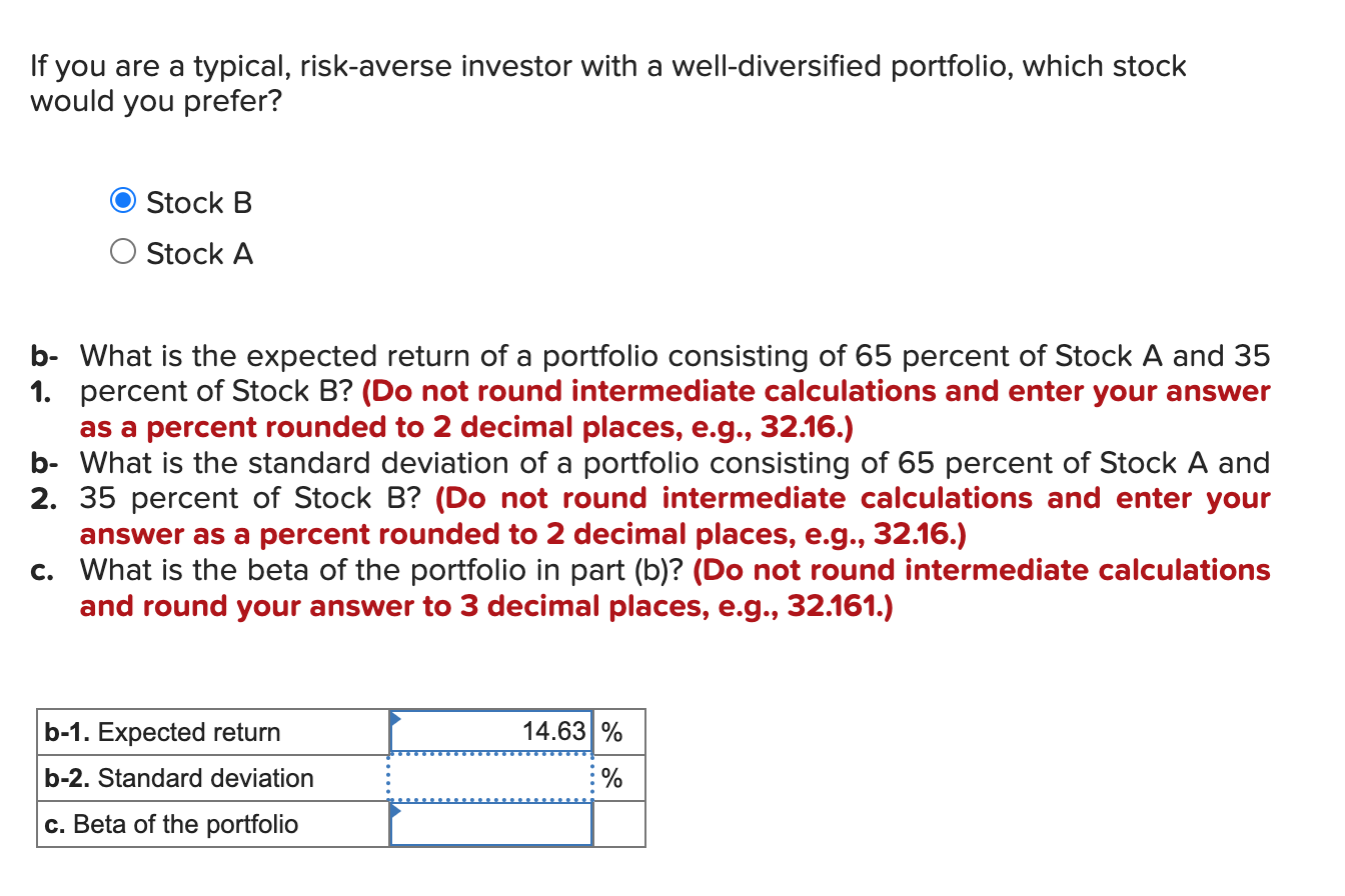 Solved There Are Two Stocks In The Market, Stock A And Stock | Chegg.com