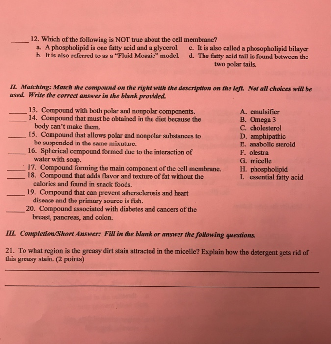 Solved 12. Which of the following is NOT true about the cell