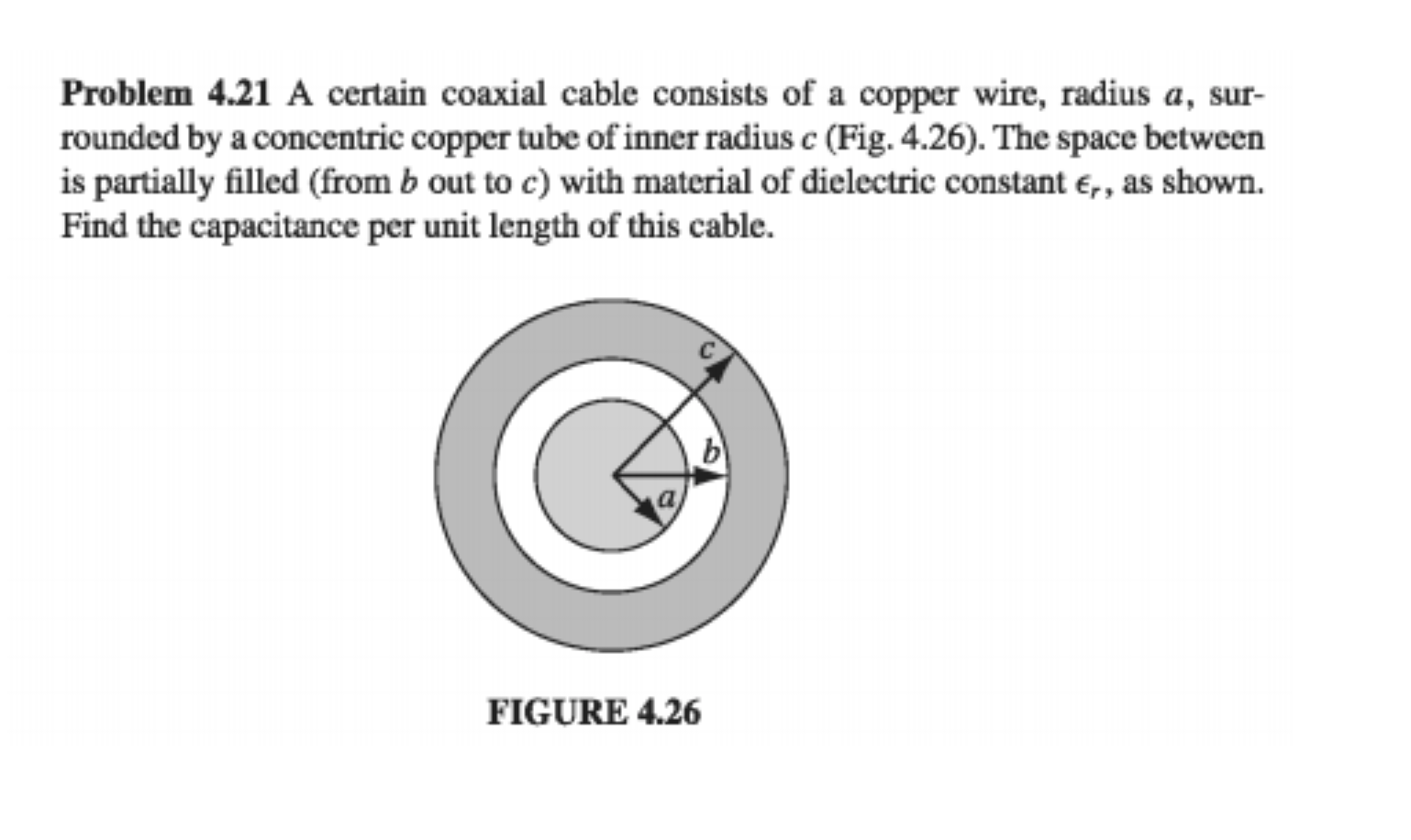 Solved Problem 4.21 A certain coaxial cable consists of a