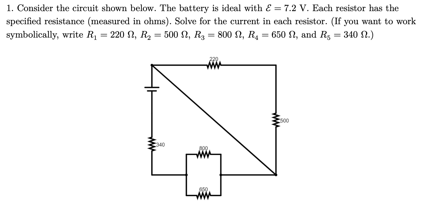 Solved 1. Consider the circuit shown below. The battery is | Chegg.com