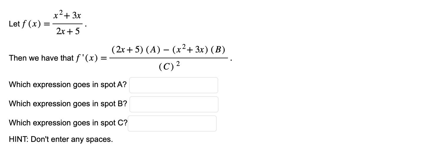 Solved Let F X 2x 5x2 3x Then We Have That