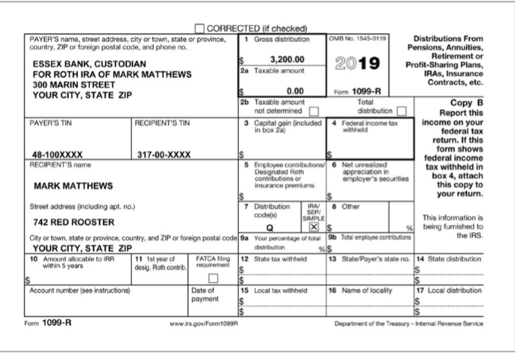 Retirement distribution code q 