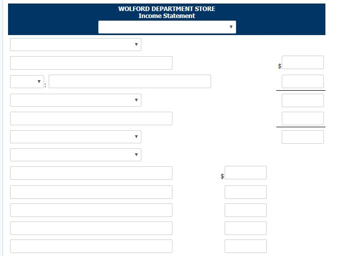 Solved Wolford Department Store is located in midtown
