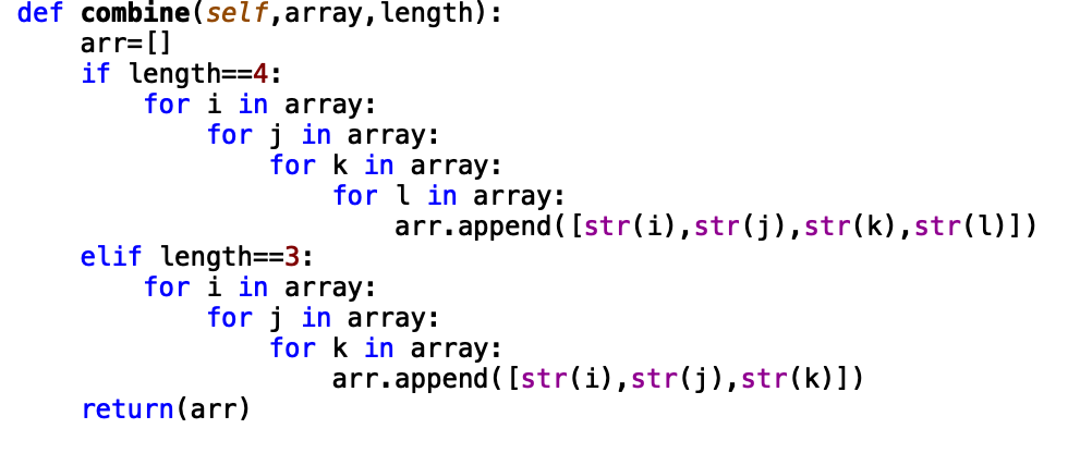 Solved using python separate the one def combine into two | Chegg.com