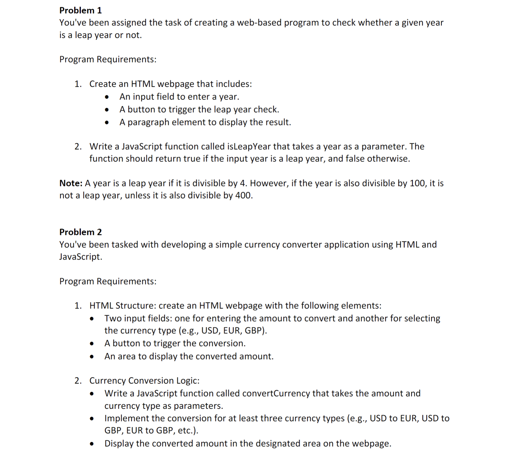 Solved Problem 1 You've Been Assigned The Task Of Creating A | Chegg.com