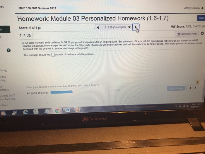 Algebra Archive | June 17 2018 | Chegg.com