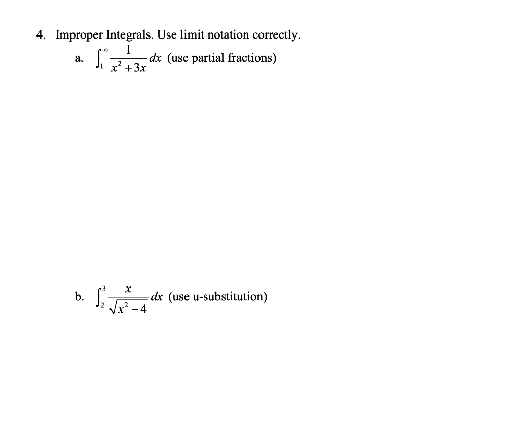 Solved This is Improper integrals Answer B Only, And follow | Chegg.com