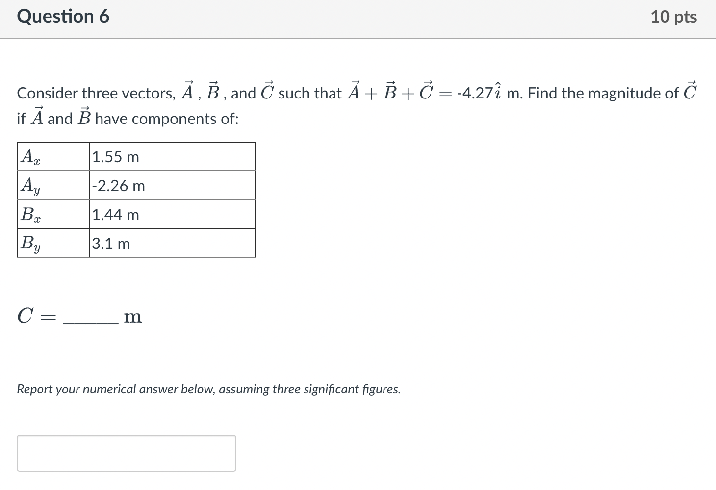 Solved Consider Three Vectors, A,B, And C Such That | Chegg.com