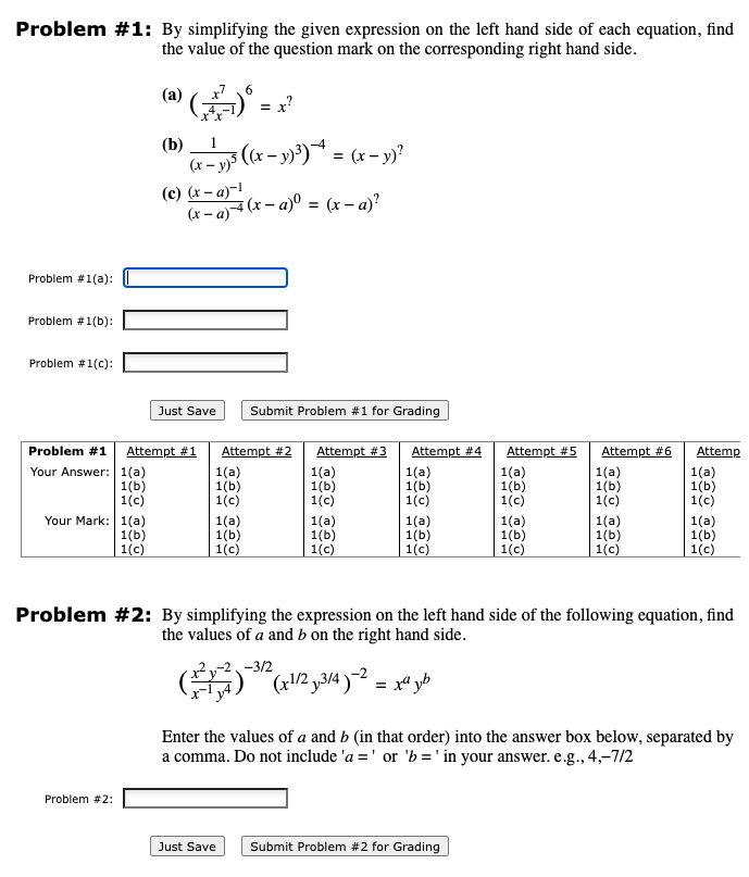 Solved Problem #1: By Simplifying The Given Expression On | Chegg.com