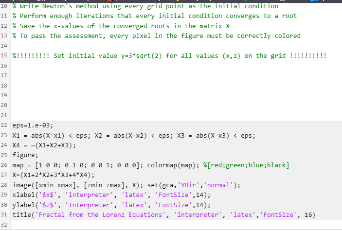 Solved Fractals from the Lorenz Equations My Solution | Chegg.com