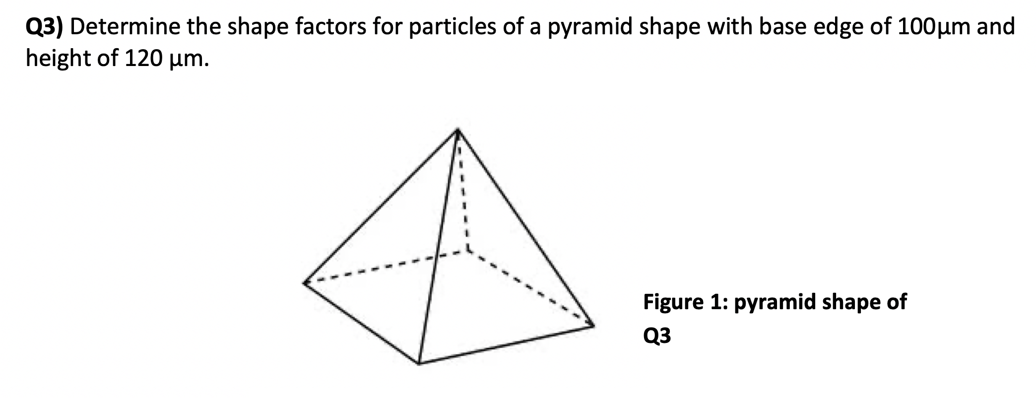 Solved Q3) Determine the shape factors for particles of a | Chegg.com