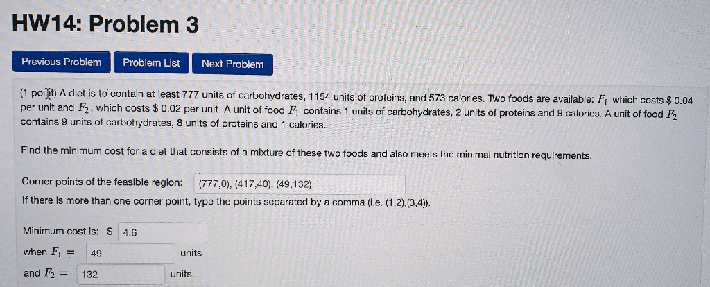 Solved HW14: Problem 3 Previous Problem Problem List Next | Chegg.com
