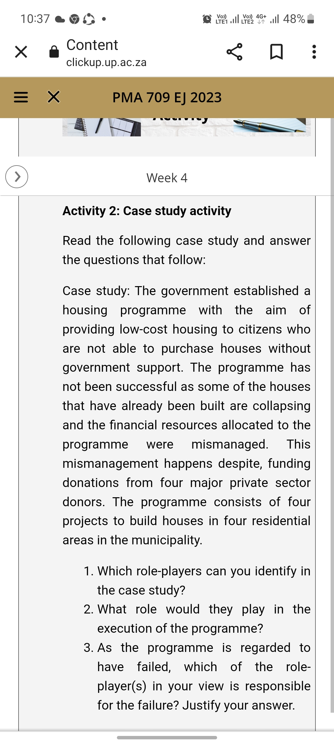 Solved Activity 2: Case Study Activity Read The Following | Chegg.com