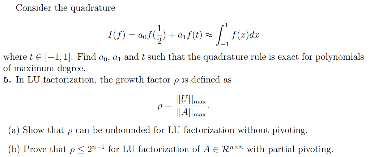 Solved Consider the quadrature I() = abs() + a15(e)