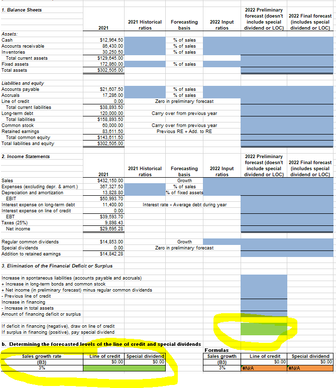 Solved Solve the excel sheet, the highlighted areas are the | Chegg.com