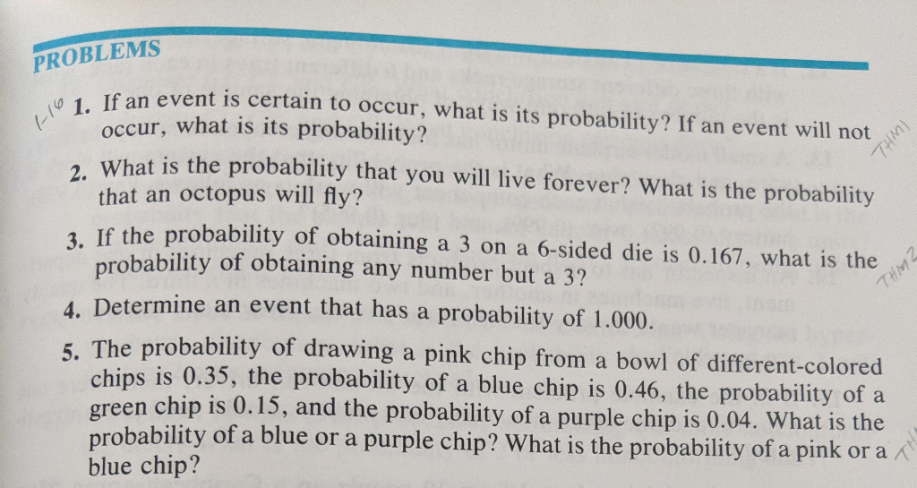 the probability of an event that is certain to occur is 1