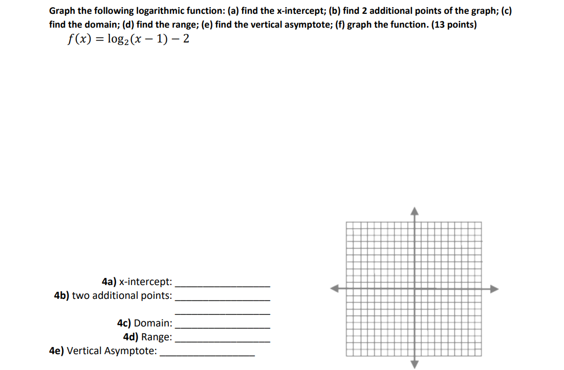 to find the x-intercept of the graph of a logarithmic function