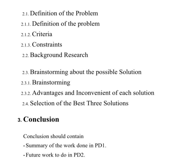 Solved 2 1 Definition Of The Problem 2 1 1 Definition Of Chegg Com
