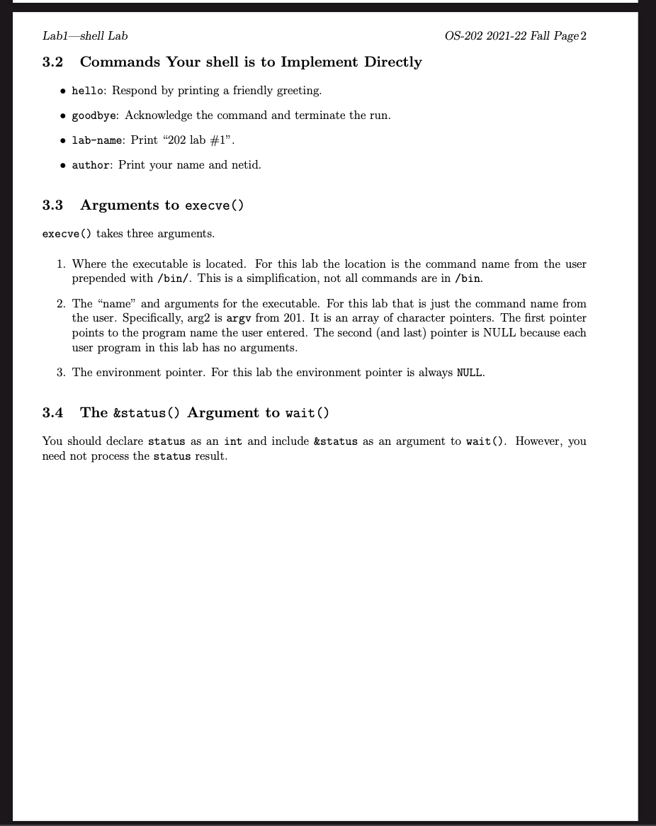 CS-201 Lab 2 Note: Read and follow all instructions