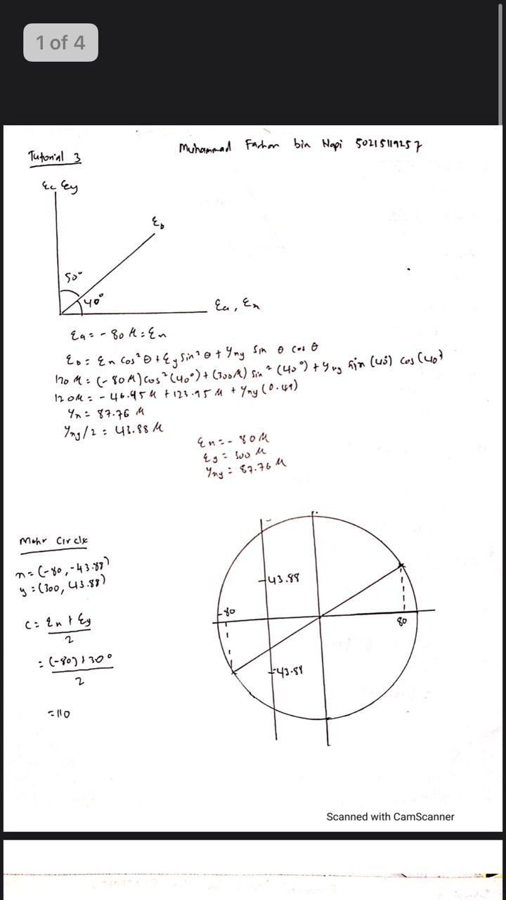 Solved QUESTION 2 A strain gauge rosette is bonded to the | Chegg.com