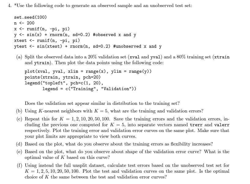 Solved *Use the following code to generate an observed | Chegg.com