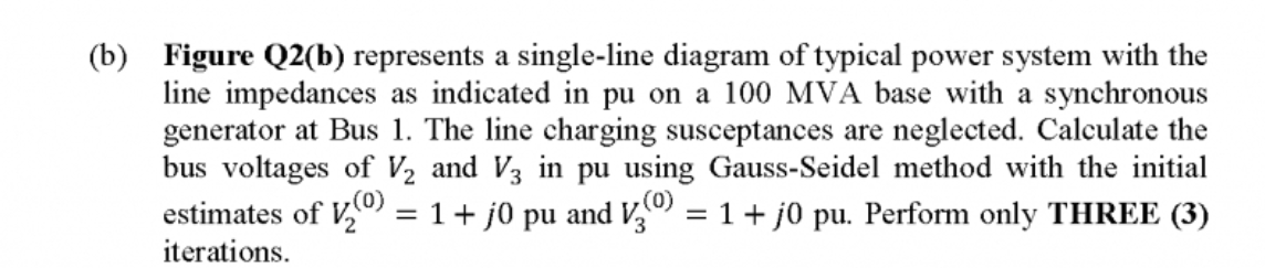 Solved (b) Figure Q2(b) Represents A Single-line Diagram Of | Chegg.com