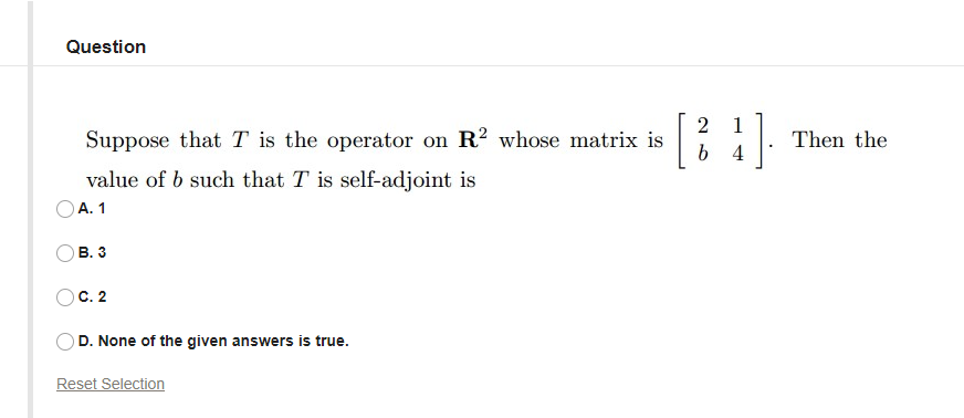 Solved Question [ 2 1 B 4 Then The Suppose That T Is The | Chegg.com