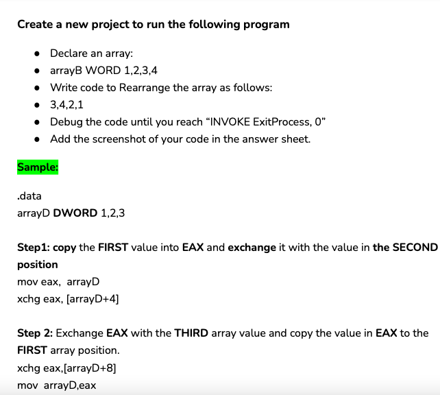 Solved Create a new project to run the following program - | Chegg.com