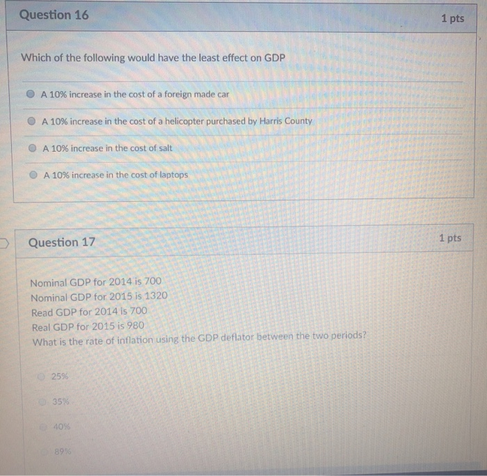 Solved Question 11 1 pts The best way to measure how | Chegg.com