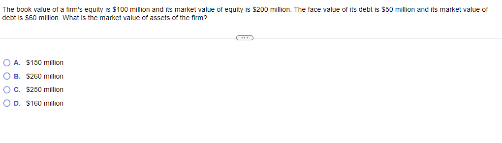 the book value of a firm's equity is equal to blank