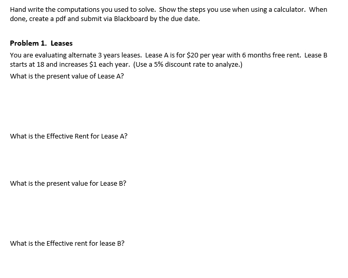 Solved Hand write the computations you used to solve. Show