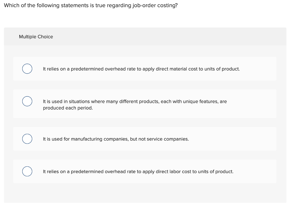 Solved Which of the following statements is true regarding | Chegg.com