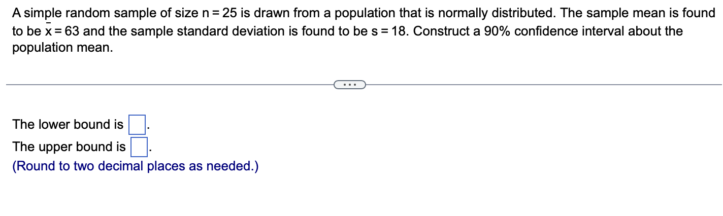 solved-a-simple-random-sample-of-size-n-25-is-drawn-from-a-chegg