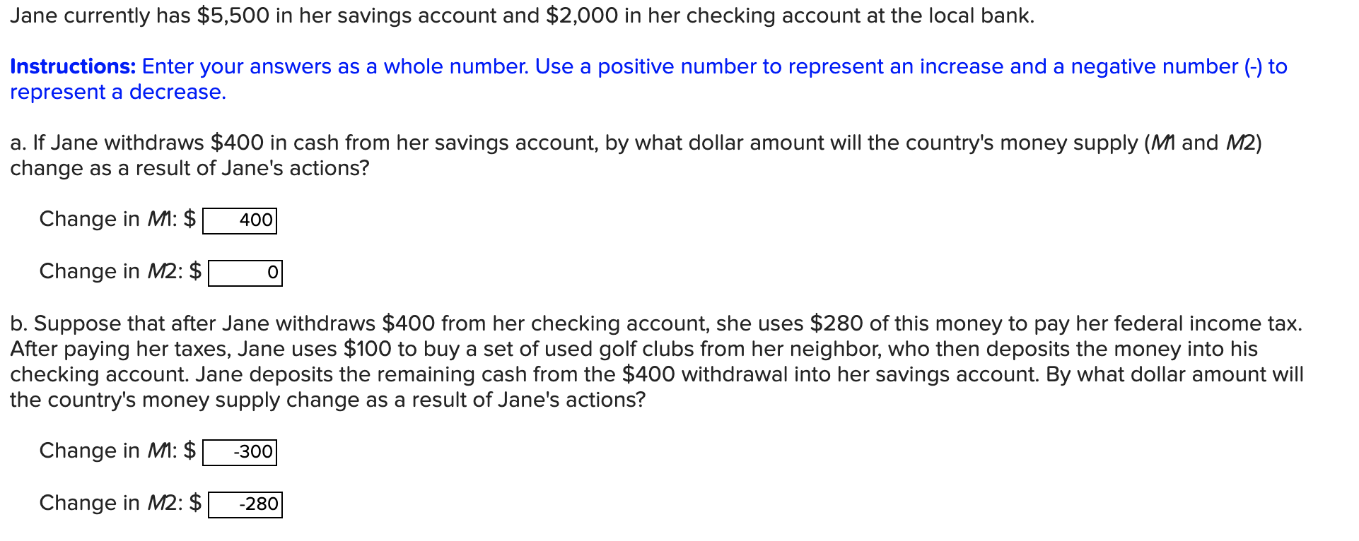 Solved Jane currently has 5,500 in her savings account and