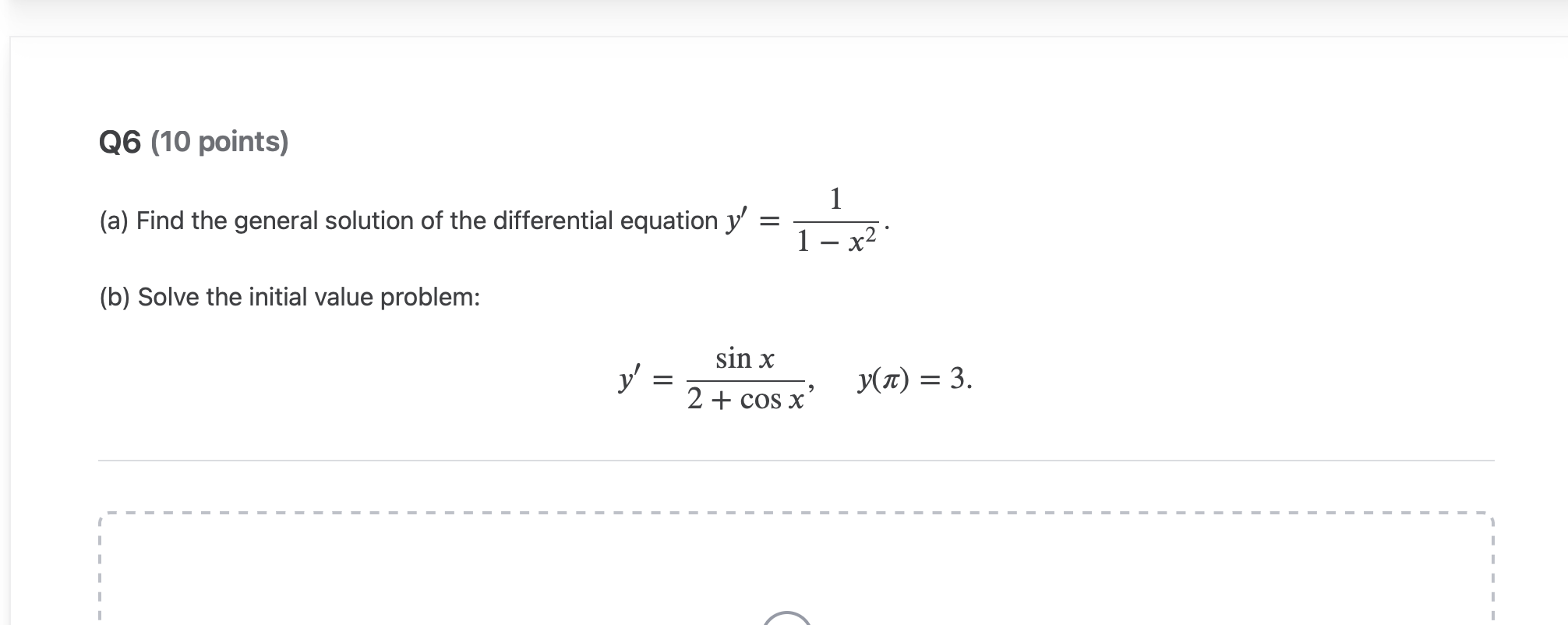 Solved Q6 (10 ﻿points)(a) ﻿Find the general solution of ﻿the | Chegg.com