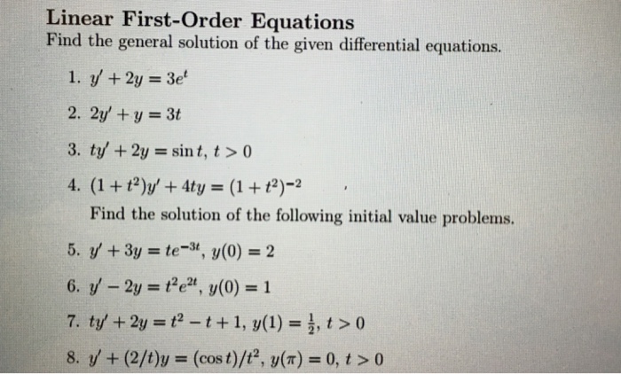 Solved Find The General Solution Of The Given Differential