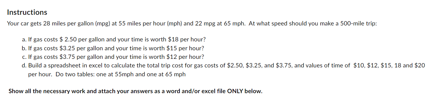 Solved Instructions Your car gets 28 miles per gallon (mpg) | Chegg.com